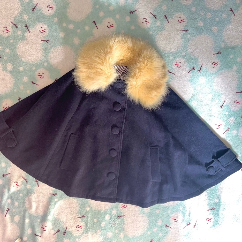 Liz Lisa Tralala Fur Trim Poncho Cape